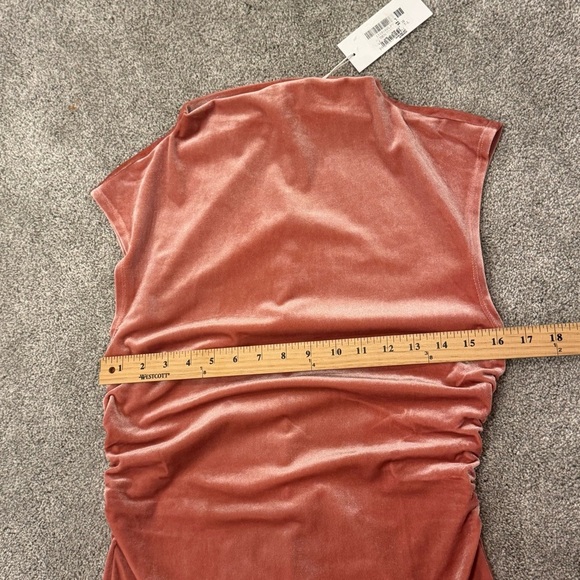 NWT Reformation Alden Knit Mini Dress in Dusty Light Pink Velvet Size large - Picture 8 of 13